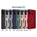 Wholesale Tech Armor Ring Grip Case with Metal Plate for Samsung Galaxy A21 (Black)